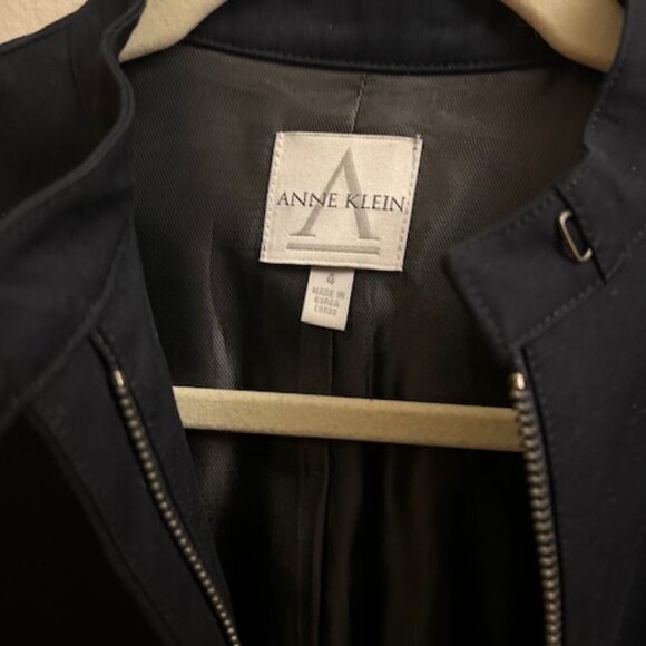 Anne Klein short navy jacket with zipper - Picture 4 of 5